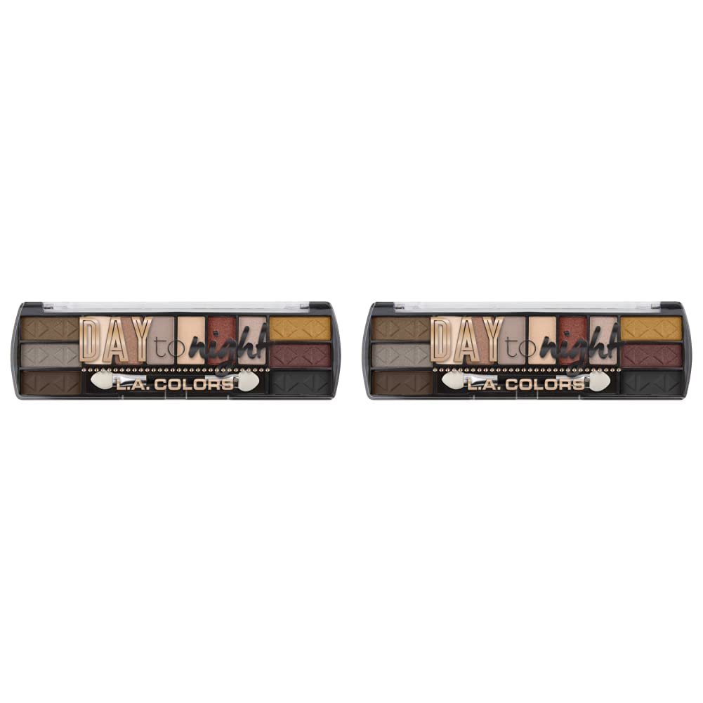 L.A. COLORS Day To Night 12 Color Eyeshadow Palette, Sundown, 0.28 oz. (CES430), Powder - Premium eye shadow pallete from Concordia Style Boutique - Just $9.68! Shop now at Concordia Style Boutique