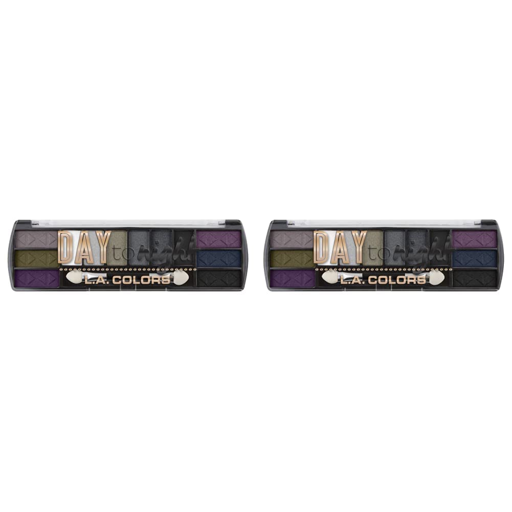 L.A. COLORS Day To Night 12 Color Eyeshadow Palette, Sundown, 0.28 oz. (CES430), Powder - Premium eye shadow pallete from Concordia Style Boutique - Just $9.68! Shop now at Concordia Style Boutique