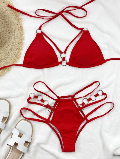 Cutout Halter Neck Two-Piece Bikini Set - Premium Cutout Halter Neck Two-Piece Bikini Set from Concordia Style Boutique - Just $22.76! Shop now at Concordia Style Boutique