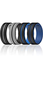 ThunderFit Silicone Wedding Rings for Men, Breathable Step Edge 2 Layer - 10mm Width - 2.3mm Thick - Premium ring from Concordia Style Boutique - Just $15.04! Shop now at Concordia Style Boutique