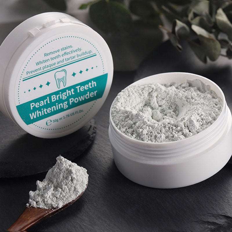 50g Natural Pearl Whitening Tooth Powder White Mint Remove Tooth Stains Oral Hygiene Anti-Bacterial Freshen Breath - Premium  from Consonance Store - Just $10.71! Shop now at Concordia Style Boutique