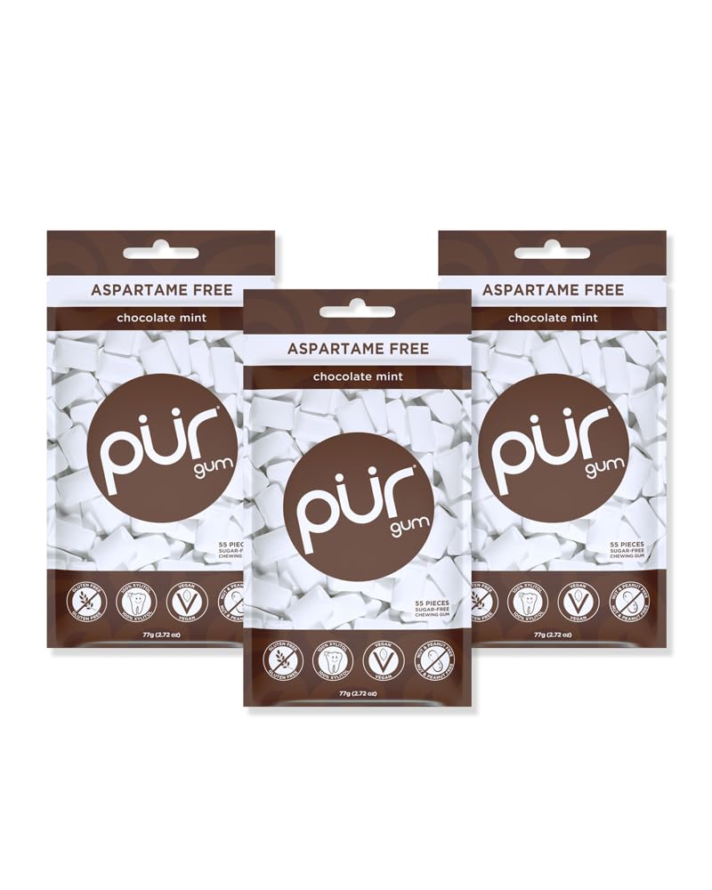 PUR Gum | Aspartame Free Chewing Gum | 100% Xylitol | Sugar Free, Vegan, Gluten Free & Keto Friendly | Natural Spearmint Flavored Gum, 55 Pieces (Pack of 1) - Premium chewing gum from Concordia Style Boutique - Just $9.27! Shop now at Concordia Style Boutique