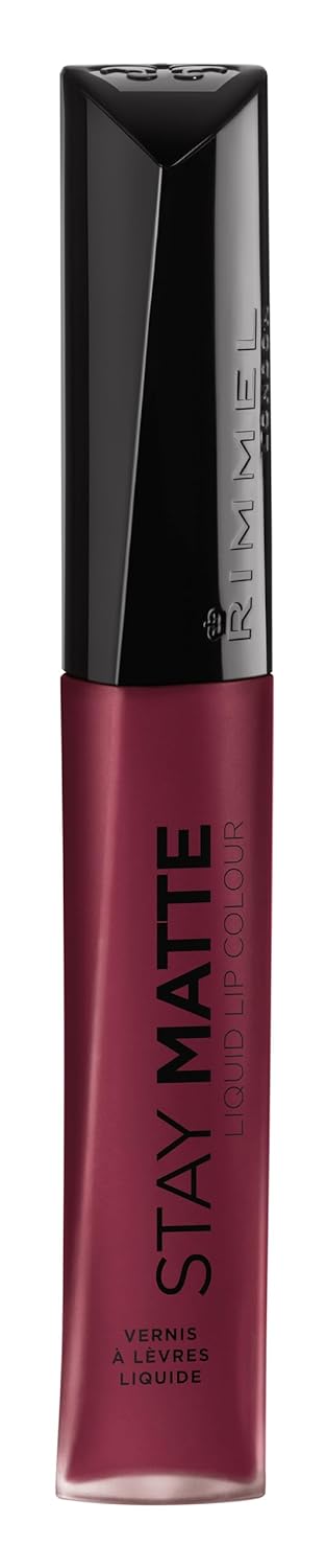 Rimmel London Stay Matte Liquid Lip Color with Full Coverage Kiss-Proof Waterproof Matte Lipstick Formula that Lasts 12 Hours - 810 Plum This Show, .21oz - Premium lipstick from Concordia Style Boutique - Just $5! Shop now at Concordia Style Boutique