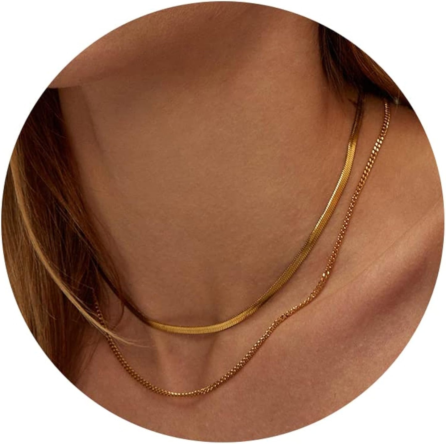 CHESKY 14K Gold/Silver Plated Snake Chain Necklace Herringbone Necklace Gold Choker Necklaces for Women Girl Gifts Jewelry 1.5/3/5MM(W) 14"/16"(L) - Premium Jewelry from Concordia Style Boutique - Just $22.58! Shop now at Concordia Style Boutique