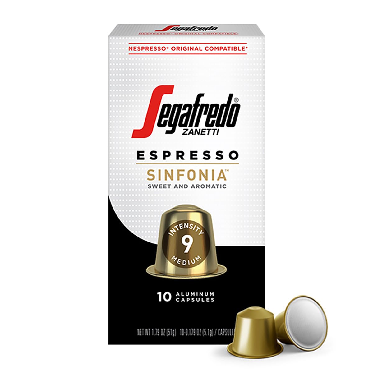 Segafredo Zanetti Forte Espresso Capsules, Extra Dark Roast, Intensity 12, Compatible with Nespresso Original Machines, 10 Count Aluminum Pods - Premium Espresso Capsules from Concordia Style Boutique - Just $9.91! Shop now at Concordia Style Boutique