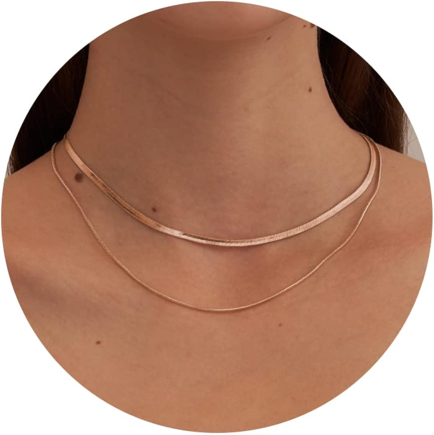 CHESKY 14K Gold/Silver Plated Snake Chain Necklace Herringbone Necklace Gold Choker Necklaces for Women Girl Gifts Jewelry 1.5/3/5MM(W) 14"/16"(L) - Premium Jewelry from Concordia Style Boutique - Just $22.58! Shop now at Concordia Style Boutique