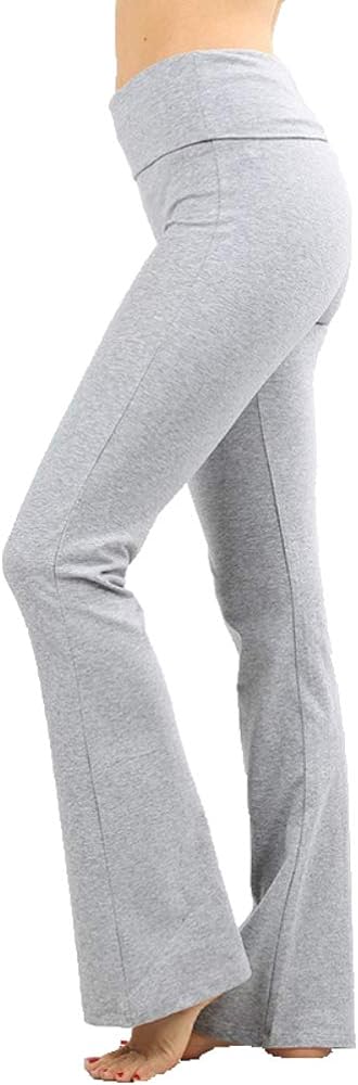 Zenana womens Fold Over Cotton Yoga Pants - Premium Yoga Pants from Zenana - Just $16.77! Shop now at Concordia Style Boutique