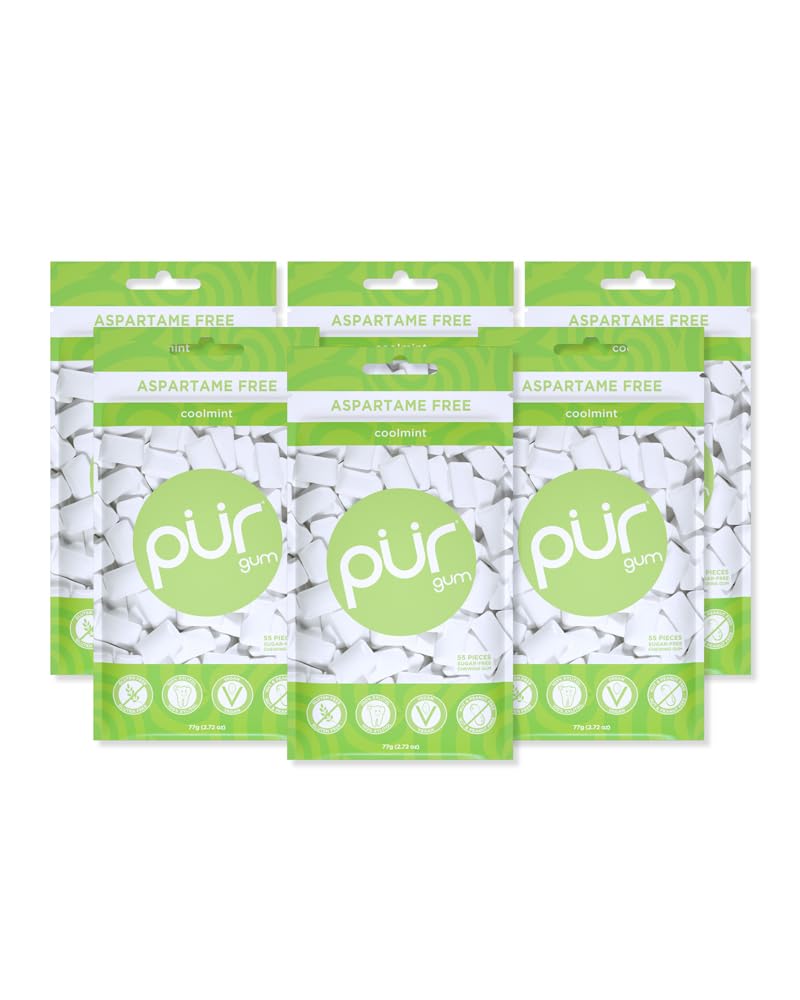 PUR Gum | Aspartame Free Chewing Gum | 100% Xylitol | Sugar Free, Vegan, Gluten Free & Keto Friendly | Natural Spearmint Flavored Gum, 55 Pieces (Pack of 1) - Premium chewing gum from Concordia Style Boutique - Just $9.27! Shop now at Concordia Style Boutique