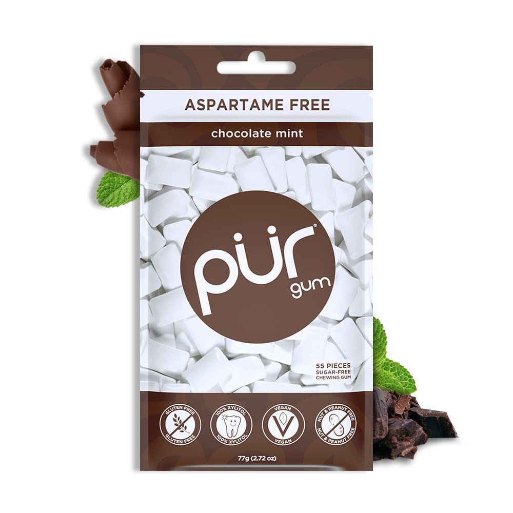 PUR Gum | Aspartame Free Chewing Gum | 100% Xylitol | Sugar Free, Vegan, Gluten Free & Keto Friendly | Natural Spearmint Flavored Gum, 55 Pieces (Pack of 1) - Premium chewing gum from Concordia Style Boutique - Just $9.27! Shop now at Concordia Style Boutique