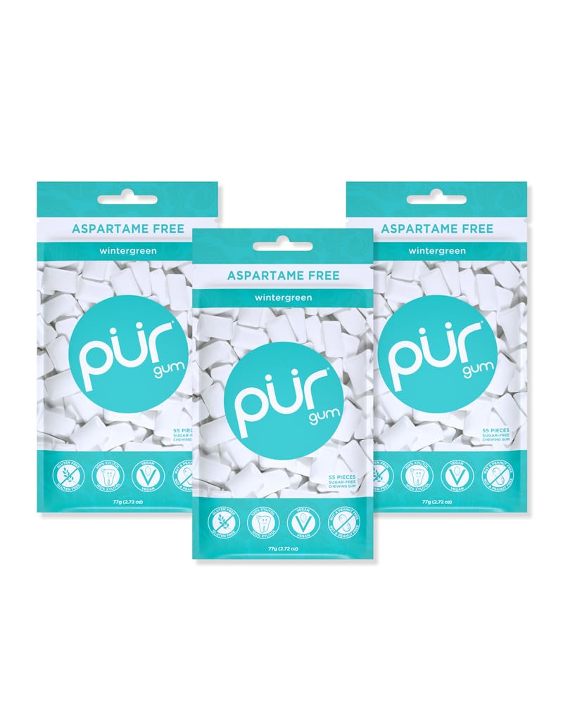 PUR Gum | Aspartame Free Chewing Gum | 100% Xylitol | Sugar Free, Vegan, Gluten Free & Keto Friendly | Natural Spearmint Flavored Gum, 55 Pieces (Pack of 1) - Premium chewing gum from Concordia Style Boutique - Just $9.27! Shop now at Concordia Style Boutique