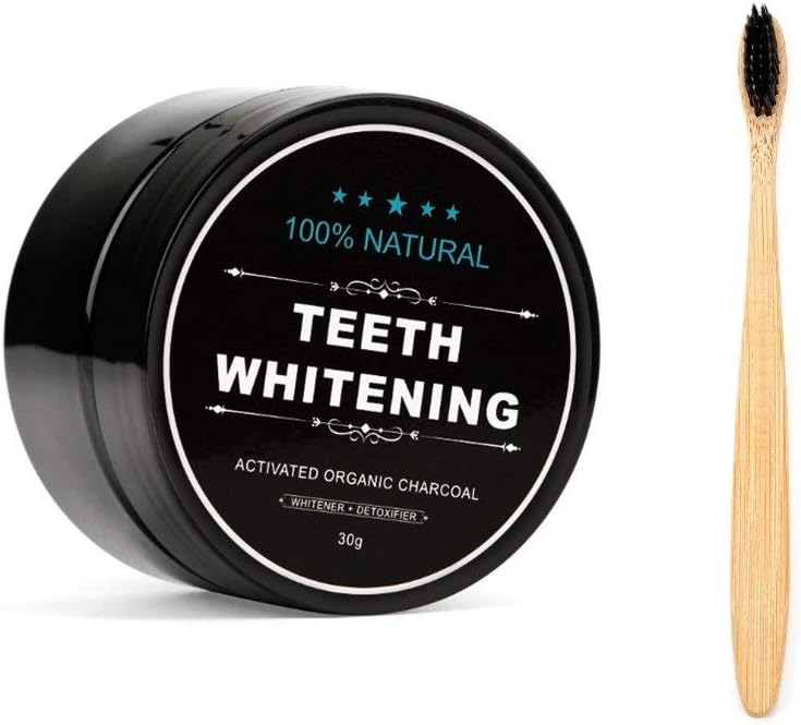 Teeth Whitening Charcoal Powder + Bamboo Brush Oral Care Set, WUBLSYAN Natural Activated Charcoal Teeth Whitener Powder, No Hurt on Enamel or Gum - Premium Teeth Whitening Charcoal Powder from Concordia Style Boutique - Just $14.09! Shop now at Concordia Style Boutique