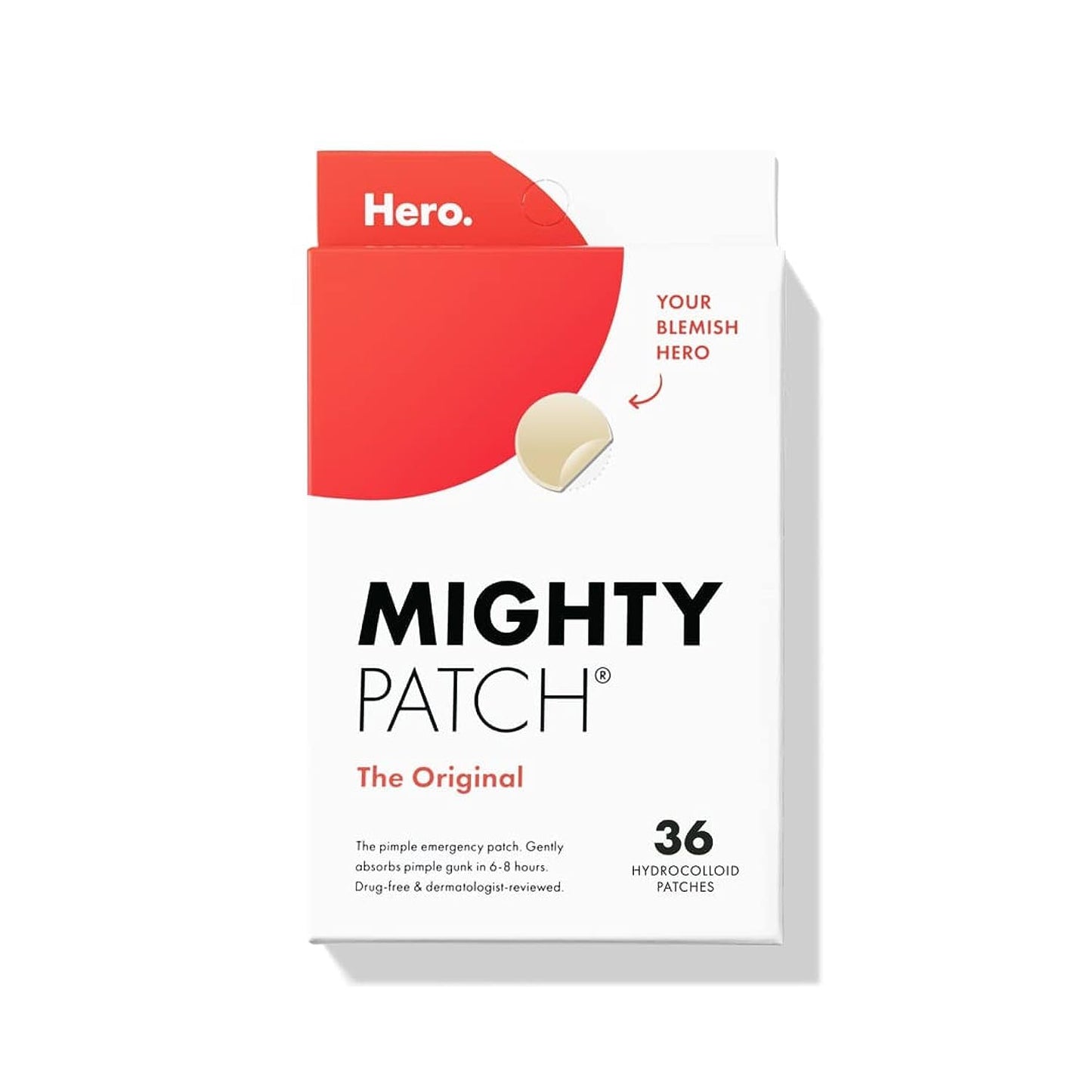 Mighty Patch Original from Hero Cosmetics - Hydrocolloid Acne Pimple Patch for Covering Zits and Blemishes, Spot Stickers for Face and Skin, Vegan-friendly and Not Tested on Animals (36 Count) - Premium Hydrocolloid Acne Pimple Patch from Concordia Style Boutique - Just $14.71! Shop now at Concordia Style Boutique