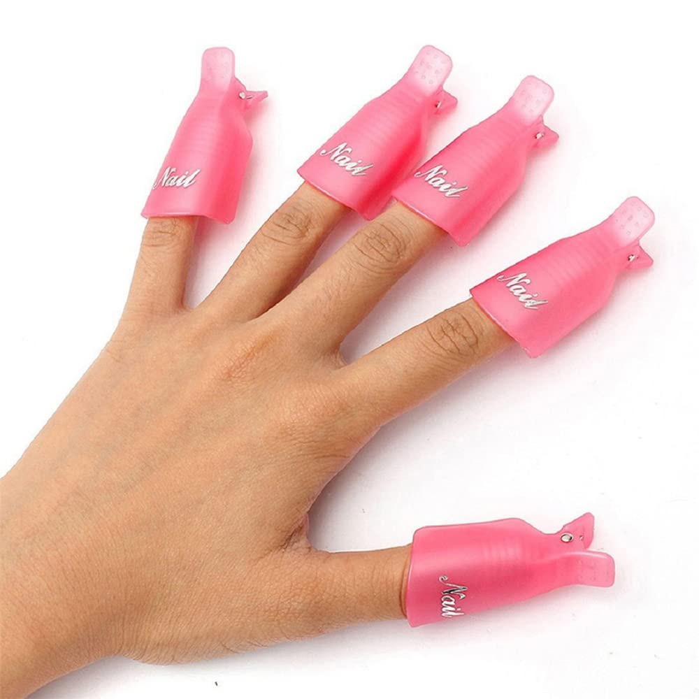 10 PC Plastic Acrylic Nail Art Soak Off Cap Clip-  UV Gel Polish Remover Wrap Tool (Pink) - Premium Plastic Acrylic Nail Art Soak Off Cap Clip from Concordia Style Boutique - Just $9.92! Shop now at Concordia Style Boutique