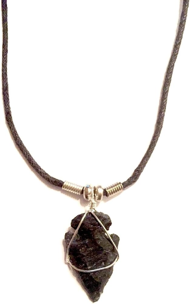 Arrowhead Pendant Necklace ~ Unisex -A Bit of Deja Vu Genuine Wire Wrapped Semi Precious Stone - Premium necklace from Concordia Style Boutique - Just $23.40! Shop now at Concordia Style Boutique