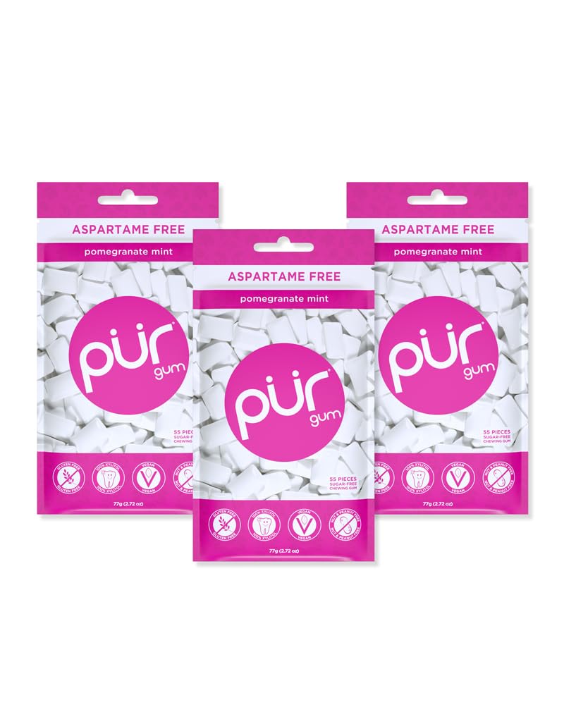 PUR Gum | Aspartame Free Chewing Gum | 100% Xylitol | Sugar Free, Vegan, Gluten Free & Keto Friendly | Natural Spearmint Flavored Gum, 55 Pieces (Pack of 1) - Premium chewing gum from Concordia Style Boutique - Just $9.27! Shop now at Concordia Style Boutique