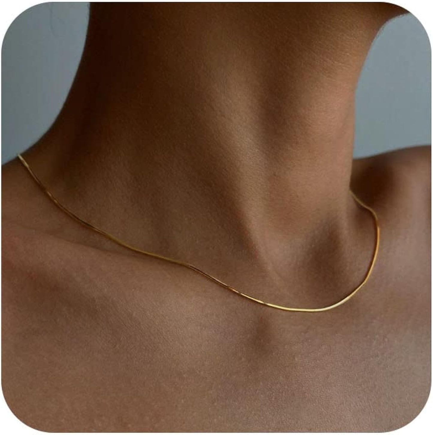 CHESKY 14K Gold/Silver Plated Snake Chain Necklace Herringbone Necklace Gold Choker Necklaces for Women Girl Gifts Jewelry 1.5/3/5MM(W) 14"/16"(L) - Premium Jewelry from Concordia Style Boutique - Just $22.58! Shop now at Concordia Style Boutique