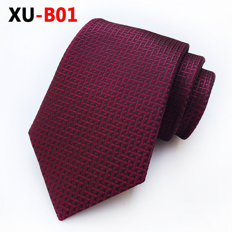 Tie Men's Polyester Jacquard Stripe Foreign Trade Supply Factory in Stock