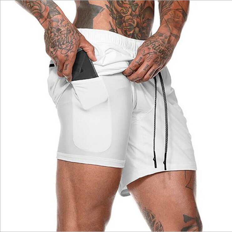 Mens 2 in 1 Fitness Running Shorts - Premium Running Shorts from Concordia Style Boutique - Just $16.22! Shop now at Concordia Style Boutique