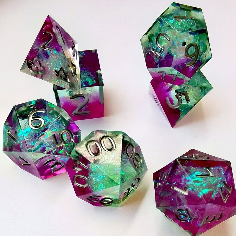 Handmade Resin Dice Sharp Edge for DnD Tabletop RPGs Games D4 D6 D8 D% D10 D12 D20 - Premium  from Concordia Style - Just $17.96! Shop now at Concordia Style Boutique