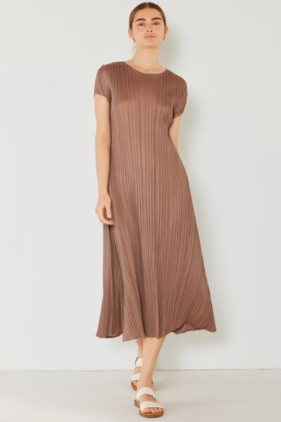 Marina West Swim Pleated Cap Sleeve A-Line Dress - Premium Pleated Cap Sleeve A-Line Dress from Concordia Style Boutique - Just $62.66! Shop now at Concordia Style Boutique