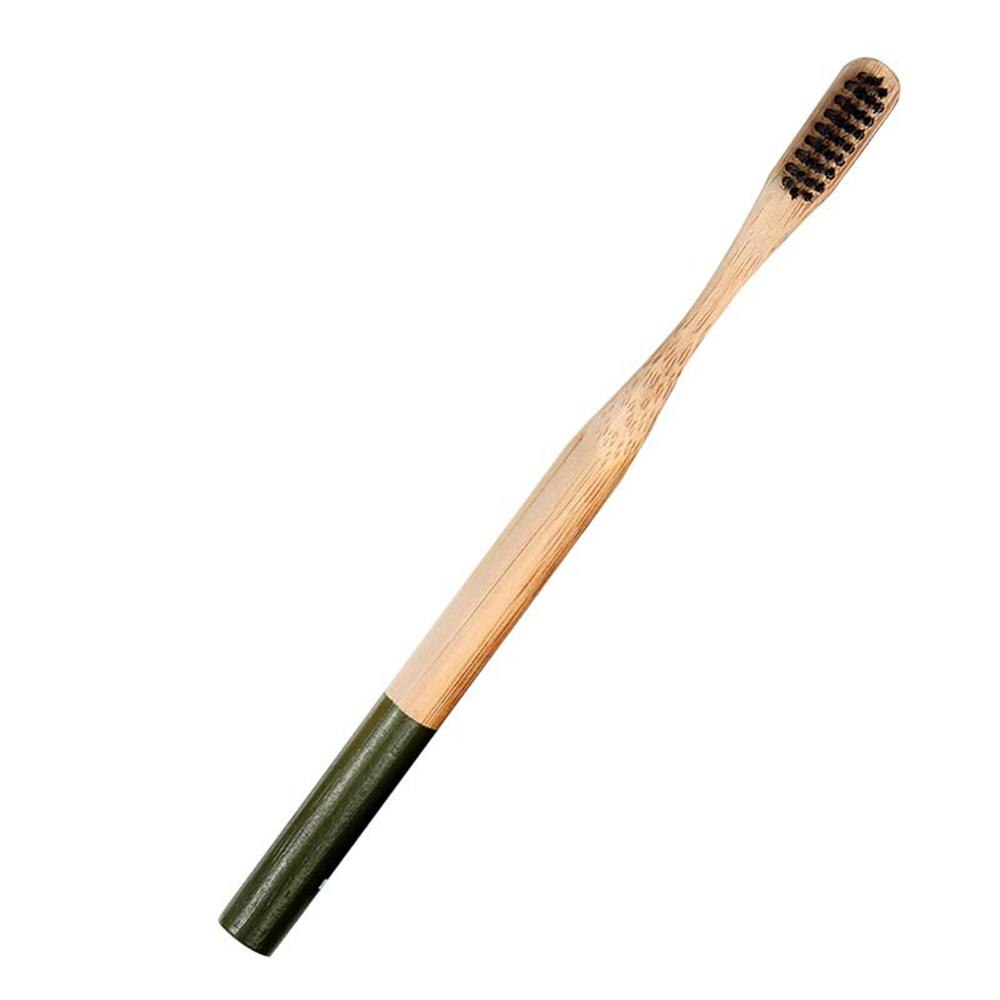 1pc Dropshipping Eco-Friendly Natural Bamboo Charcoal Toothbrush Soft Bristle Wooden Handle Adult Teeth Clean Travel Tooth Brush