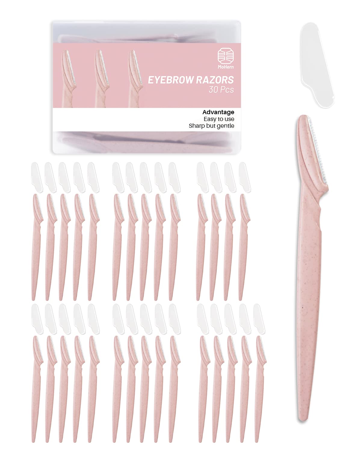 Eyebrow Razor for Women, 30 Pcs Dermaplane Razor for Women Face, Multipurpose Black Face Razors for Women and Men by MoHern - Premium Eyebrow Razor from Concordia Style Boutique - Just $15.41! Shop now at Concordia Style Boutique