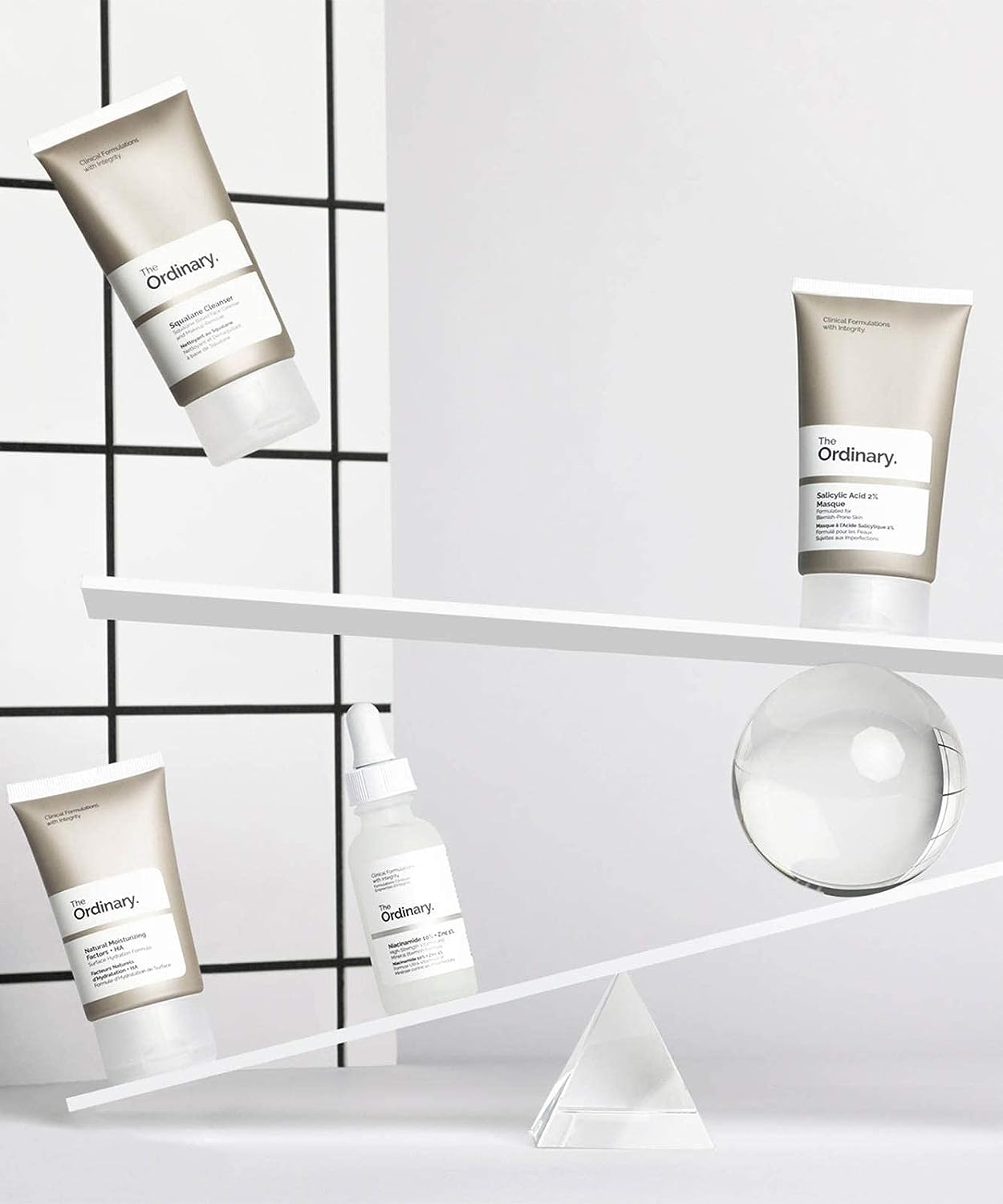 The Ordinary The Balance Set (4 Pcs: Squalance Cleanser + Salicylic Acid 2% Masque + Niacinamide 10% + Zinc 1% + Natural Moisturizing Factors + HA) - Premium  from Concordia Style Boutique - Just $55.07! Shop now at Concordia Style Boutique