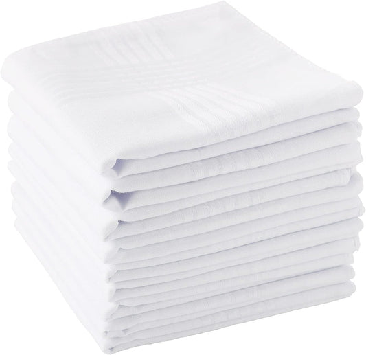 Scotamalone Men's Handkerchiefs 100% Soft Cotton White Hankie Hankerchieves - Premium Men's Handkerchief from Concordia Style Boutique - Just $12.12! Shop now at Concordia Style Boutique