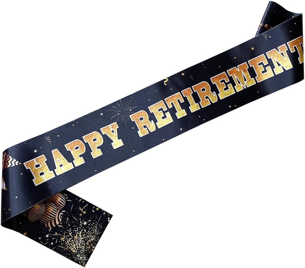 Retirement Party Decorations and Supplies, Black and Gold Retirement Sash for Women & Men, Retirement Party Novelty Retired Sash for Retiree, Officially Retirement Gifts, Retirement Party Favor - Premium sash from Concordia Style Boutique - Just $17.34! Shop now at Concordia Style Boutique