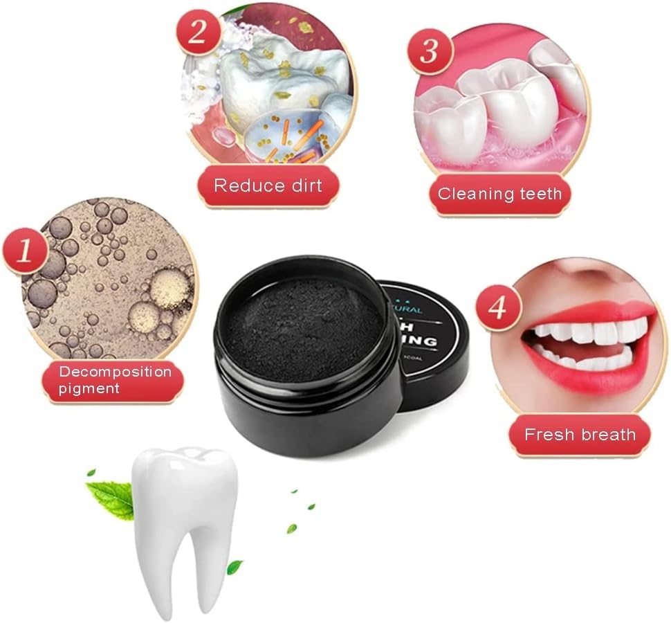 Teeth Whitening Charcoal Powder + Bamboo Brush Oral Care Set, WUBLSYAN Natural Activated Charcoal Teeth Whitener Powder, No Hurt on Enamel or Gum - Premium Teeth Whitening Charcoal Powder from Concordia Style Boutique - Just $14.09! Shop now at Concordia Style Boutique