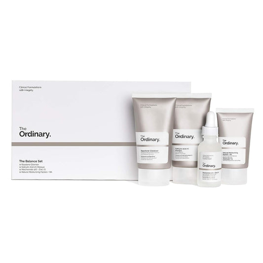 The Ordinary The Balance Set (4 Pcs: Squalance Cleanser + Salicylic Acid 2% Masque + Niacinamide 10% + Zinc 1% + Natural Moisturizing Factors + HA) - Premium  from Concordia Style Boutique - Just $55.07! Shop now at Concordia Style Boutique