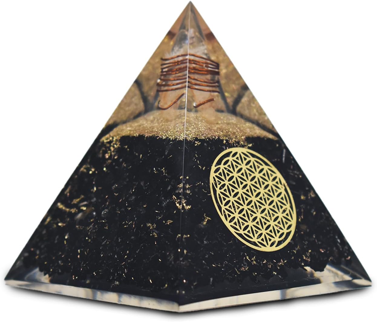 Real Crystal Orgone Chakra Pyramid - Seven Chakra Orgone Pyramid - Orgonite Pyramid for Energy Healing - Orgonite Kit - Protection With Seven Chakra Orgonite Necklace - Premium Healing Crystals from Concordia Style Boutique - Just $34.23! Shop now at Concordia Style Boutique