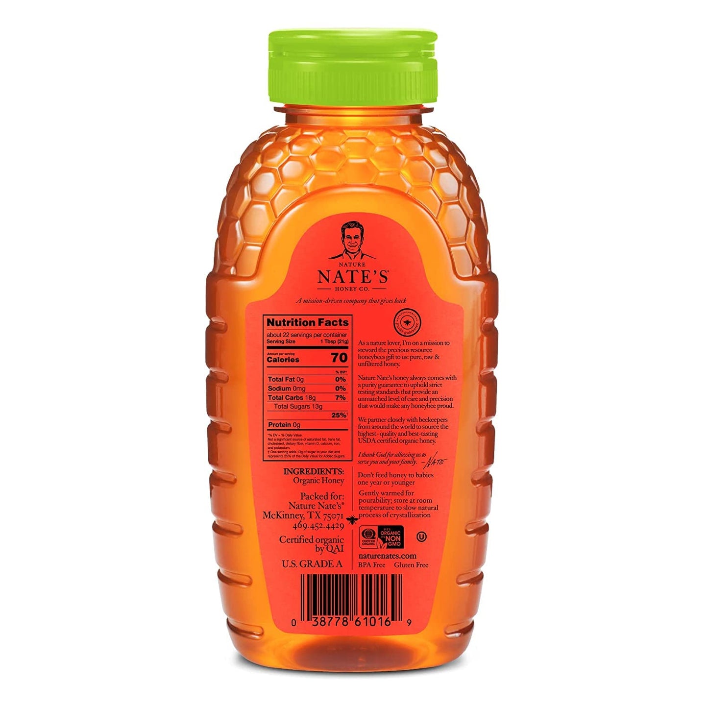 Nature Nate's 100% Pure Organic, Raw & Unfiltered, Squeeze Bottle; All-natural Sweetener, USDA Certified Organic, No Additives, Honey, 16 Ounce - Premium honey from Concordia Style Boutique - Just $14.48! Shop now at Concordia Style Boutique