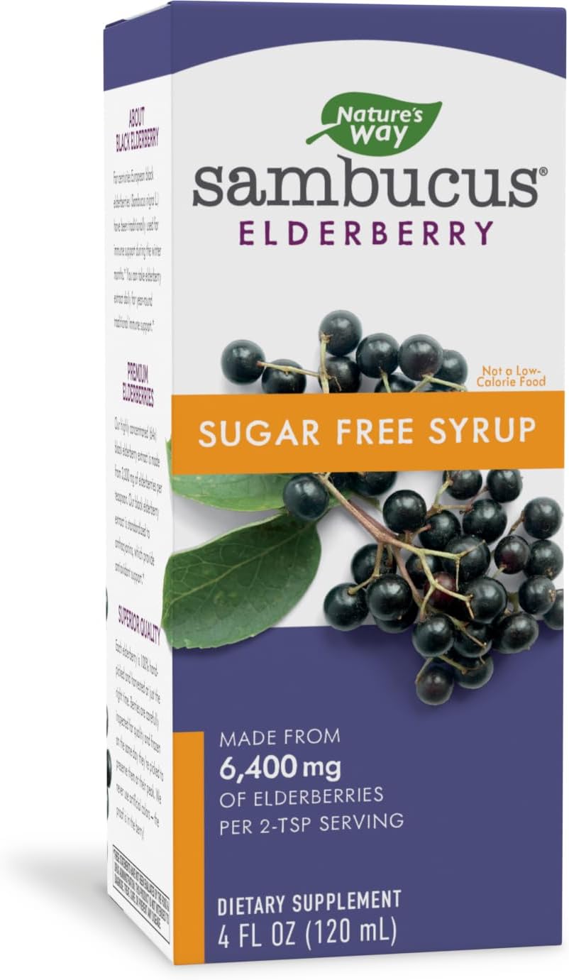 Nature's Way Sambucus Elderberry Sugar-Free Syrup, Traditional Immune Support*, 4 Fl. Oz. - Premium Elderberry from Concordia Style Boutique - Just $26.10! Shop now at Concordia Style Boutique