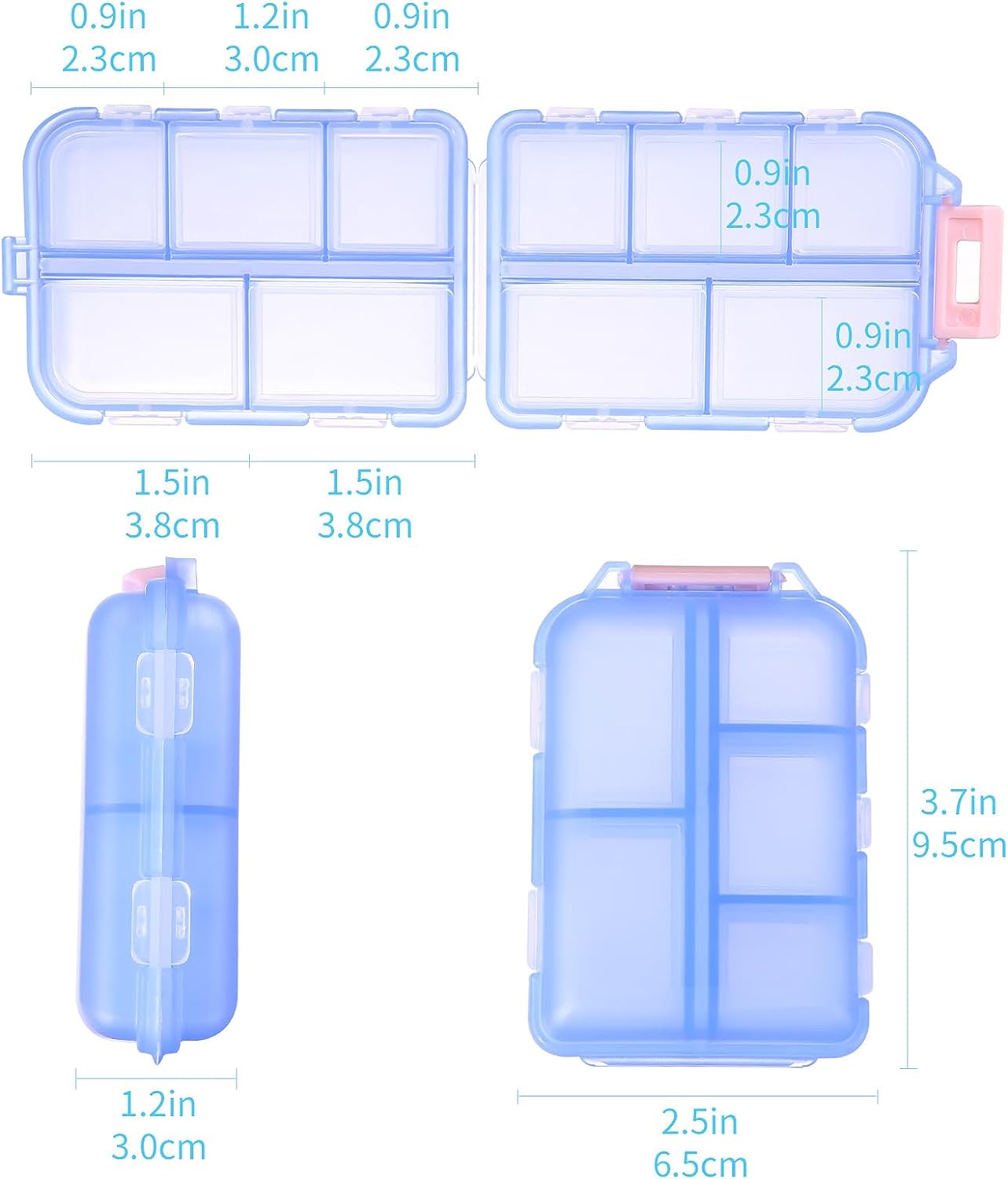 Travel Pill Organizer - 10 Compartments Pill Case, Compact and Portable Pill Box, Perfect for On-The-Go Storage, Pill Holder for Purse - Premium Travel Pill Organizer - from Concordia Style Boutique - Just $6.80! Shop now at Concordia Style Boutique