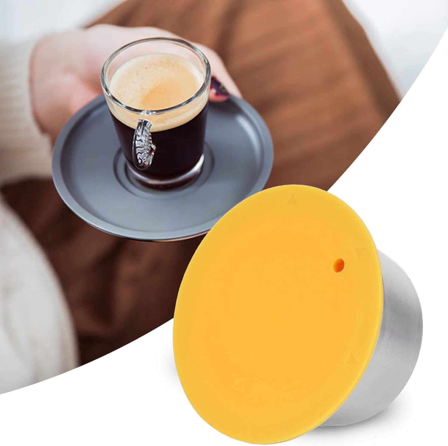 Coffee Pods, Practical Espresso Capsules Cup, Professional Refillable Cafe Home for Coffee Coffee Machine(Yellow) - Premium coffee pods from Concordia Style Boutique - Just $8.18! Shop now at Concordia Style Boutique