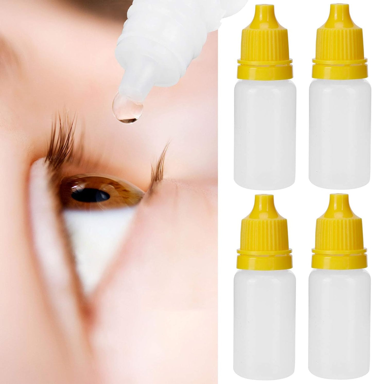 Junlucki Eye Drops Bottle, 10ml 50Pcs Refillable Drop Bottle, Empty Eye Drops Container, for Home Eye Drop Liquid Professional Durable(yellow) - Premium Eye Drops Bottle from Concordia Style Boutique - Just $3.96! Shop now at Concordia Style Boutique