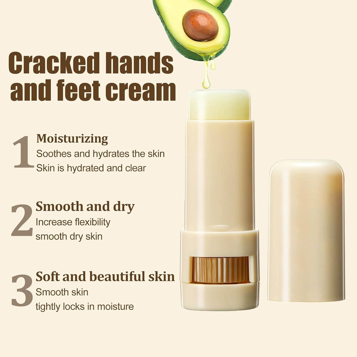 Shea Butter Foot Cracked Cream Moisturizing Nourishing Hand and Foot Care Treatment Stick, Natural Mild Moisturizer Suitable for Rough Dry Chapped Feet - Premium Foot Cream from Concordia Style Boutique - Just $7.36! Shop now at Concordia Style Boutique