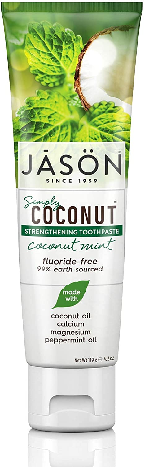 Jason Simply Coconut Whitening Fluoride-Free Toothpaste, Coconut Cream, 4.2 Oz - Premium toothpaste from Concordia Style Boutique - Just $10.83! Shop now at Concordia Style Boutique