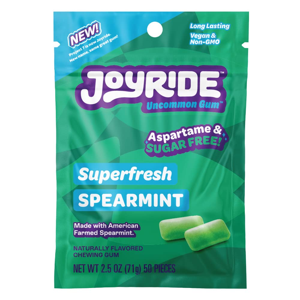 Project 7 - Chewing Gum - Aspartame Free, Sugar-Free & Low Carb | Long Lasting, Vegan, Non-GMO (Superfresh Spearmint, 50 Count (Pack of 1)) - Premium chewing gum from Concordia Style Boutique - Just $9.27! Shop now at Concordia Style Boutique