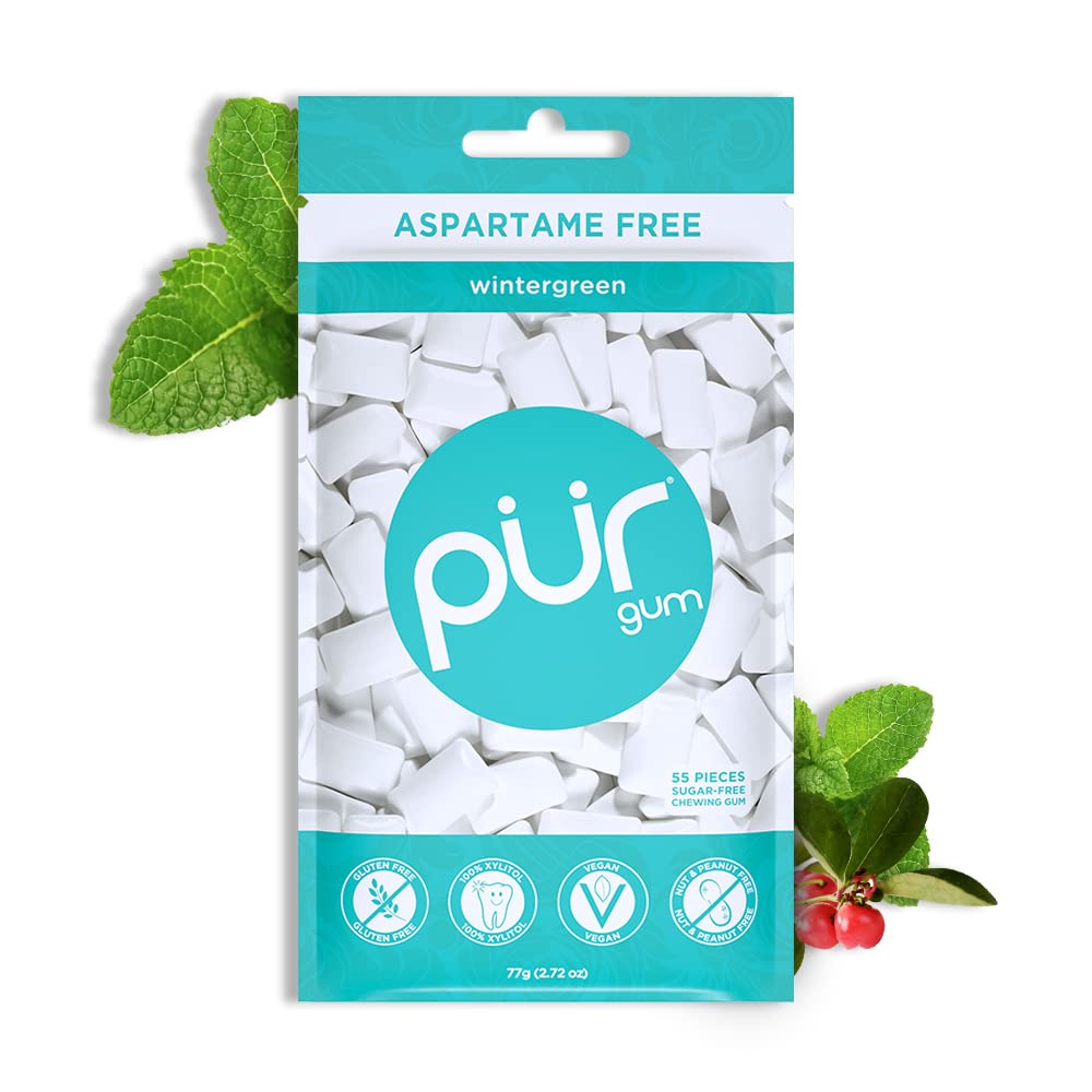 PUR Gum | Aspartame Free Chewing Gum | 100% Xylitol | Sugar Free, Vegan, Gluten Free & Keto Friendly | Natural Spearmint Flavored Gum, 55 Pieces (Pack of 1) - Premium chewing gum from Concordia Style Boutique - Just $9.27! Shop now at Concordia Style Boutique