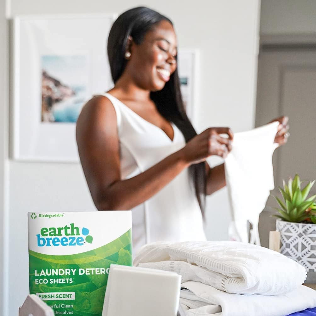 Earth Breeze Laundry Detergent Sheets - Fresh Scent - No Plastic Jug (60 Loads) 30 Sheets, Liquidless Technology… - Premium  from Concordia Style Boutique - Just $25.47! Shop now at Concordia Style Boutique