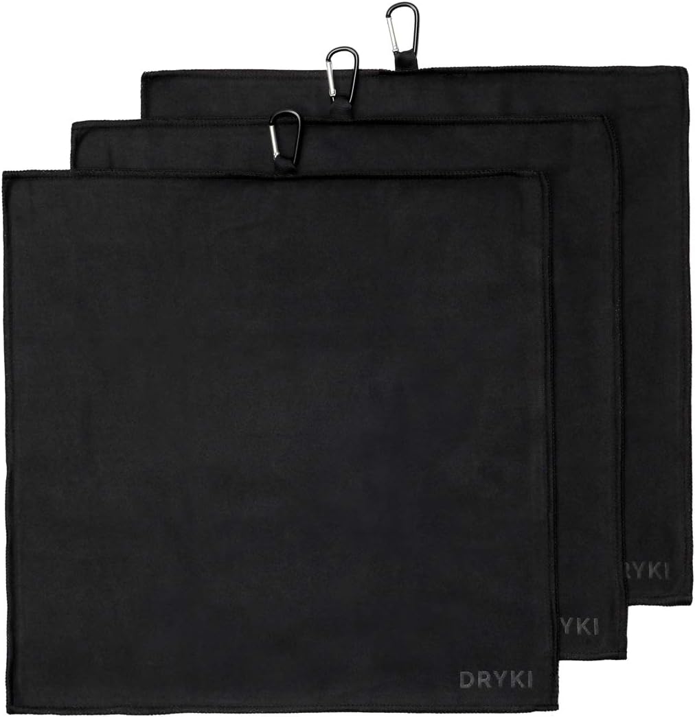 DRYKI Sweat Absorbing Handkerchiefs - The Original Sport Microfiber Hankies for Wicking Sweat from Hands, Face, Body (Classic Black, 5 Pack) - Premium  from Concordia Style Boutique - Just $20.22! Shop now at Concordia Style Boutique