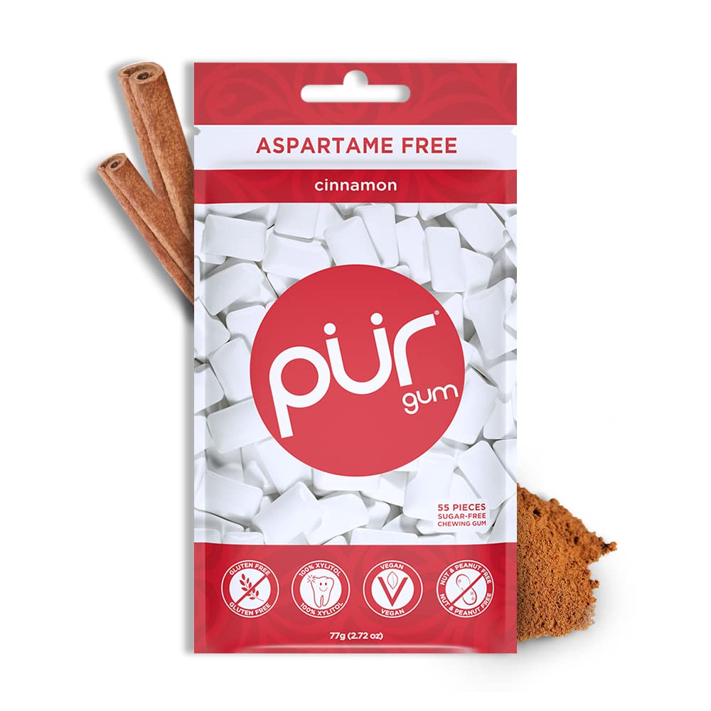 PUR Gum | Aspartame Free Chewing Gum | 100% Xylitol | Sugar Free, Vegan, Gluten Free & Keto Friendly | Natural Spearmint Flavored Gum, 55 Pieces (Pack of 1) - Premium chewing gum from Concordia Style Boutique - Just $9.27! Shop now at Concordia Style Boutique