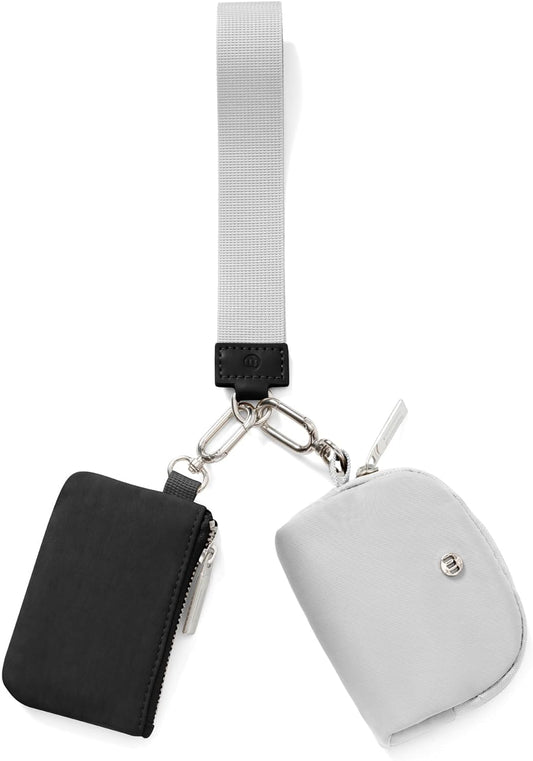 Mini Zip Around Wristlet Wallet for Women-  Dual Pouch Wristlet Portable Coin Purse Mini Women Coin Pocket(Black) - Premium dual pouch wristlet from Concordia Style Boutique - Just $32.99! Shop now at Concordia Style Boutique