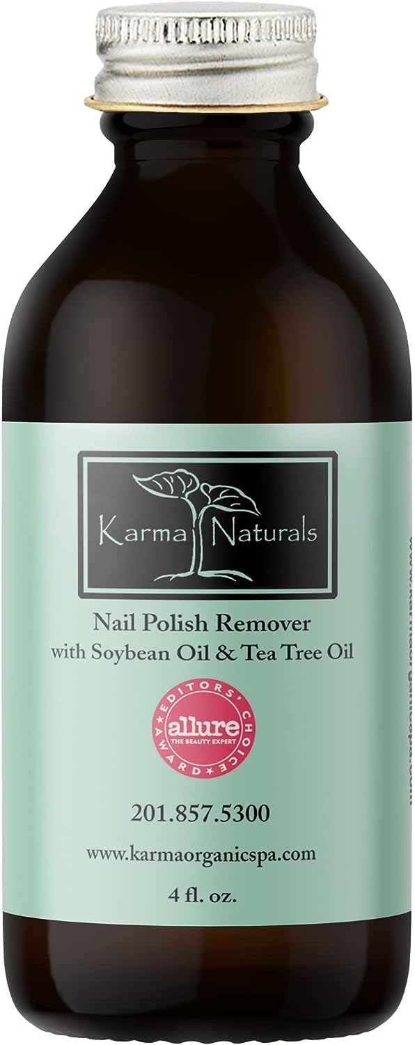 Karma Organic Nail Polish Remover with Soybean Oil and Tea Tree Oil- Non Toxic, Vegan, Cruelty Free, Acetone Free – Nails Strengthener for Fingernails – 4 fl. Oz. - Premium Nail Polish Remover from Concordia Style Boutique - Just $26.02! Shop now at Concordia Style Boutique