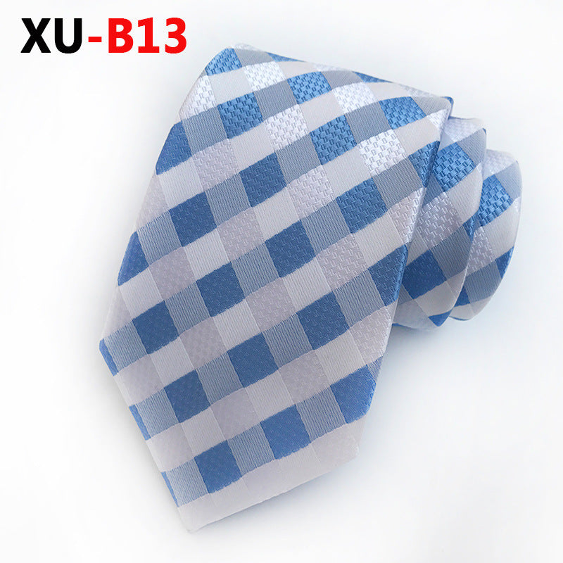 Tie Men's Polyester Jacquard Stripe Foreign Trade Supply Factory in Stock