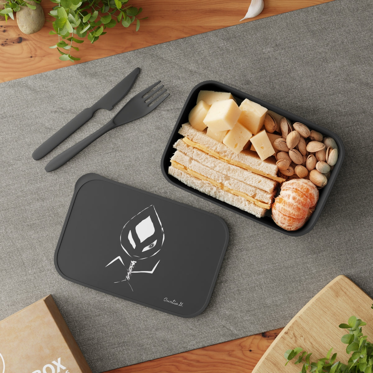 PLA Bento Box with Band and Utensils - Premium Accessories from Printify - Just $27.37! Shop now at Concordia Style Boutique