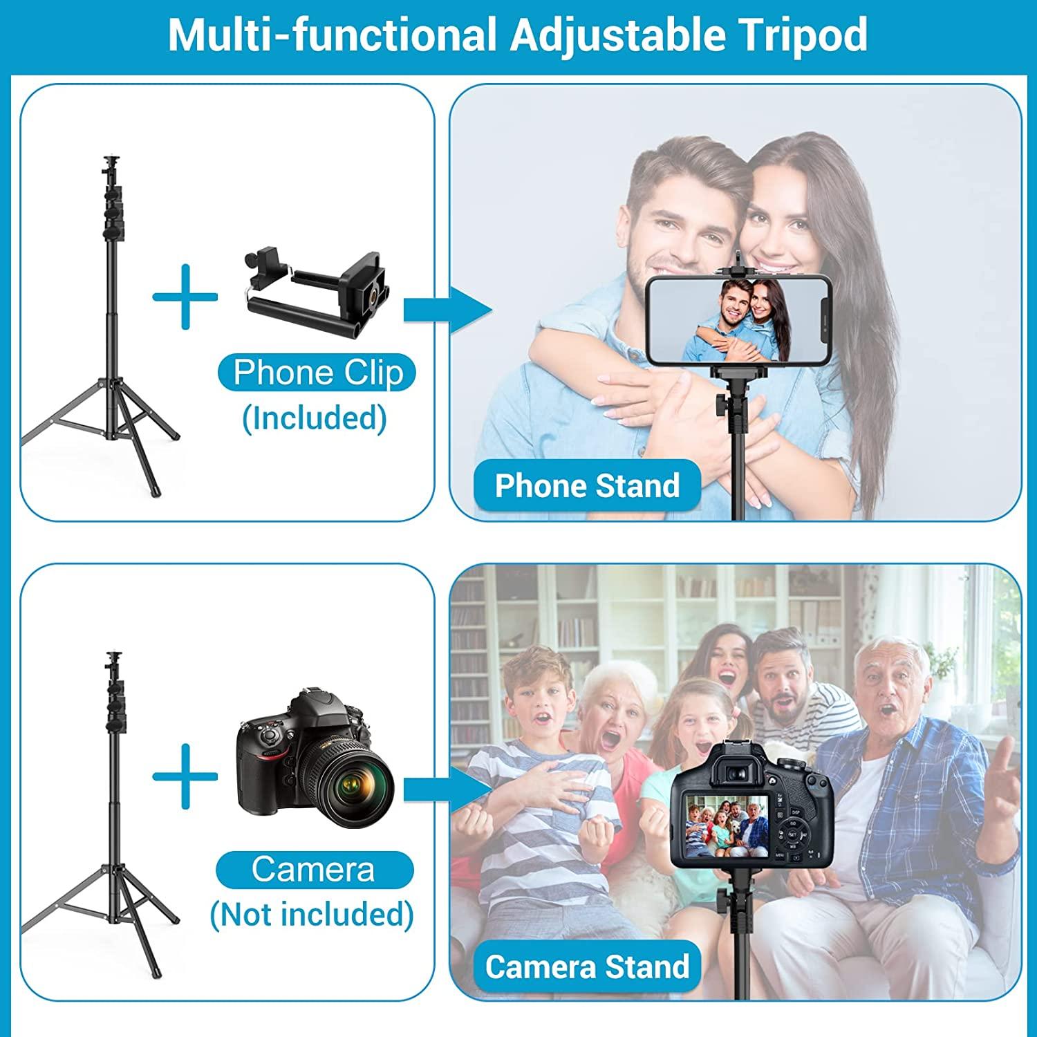 9 inch Ring Light with Stand and Phone Holder, 50" Tripod with Remote - Premium Ring Light with Stand and Phone Holder from MyDepot - Just $33.98! Shop now at Concordia Style Boutique