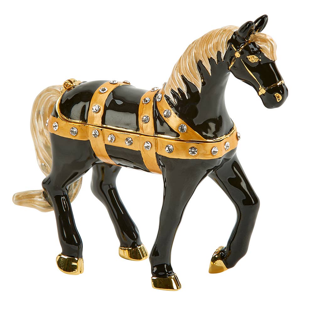 Black Horse Trinket Box 3 X 3.25 X 1Heart - Premium Home Living & Improvement from Creative Gifts International Inc. - Just $34.08! Shop now at Concordia Style Boutique